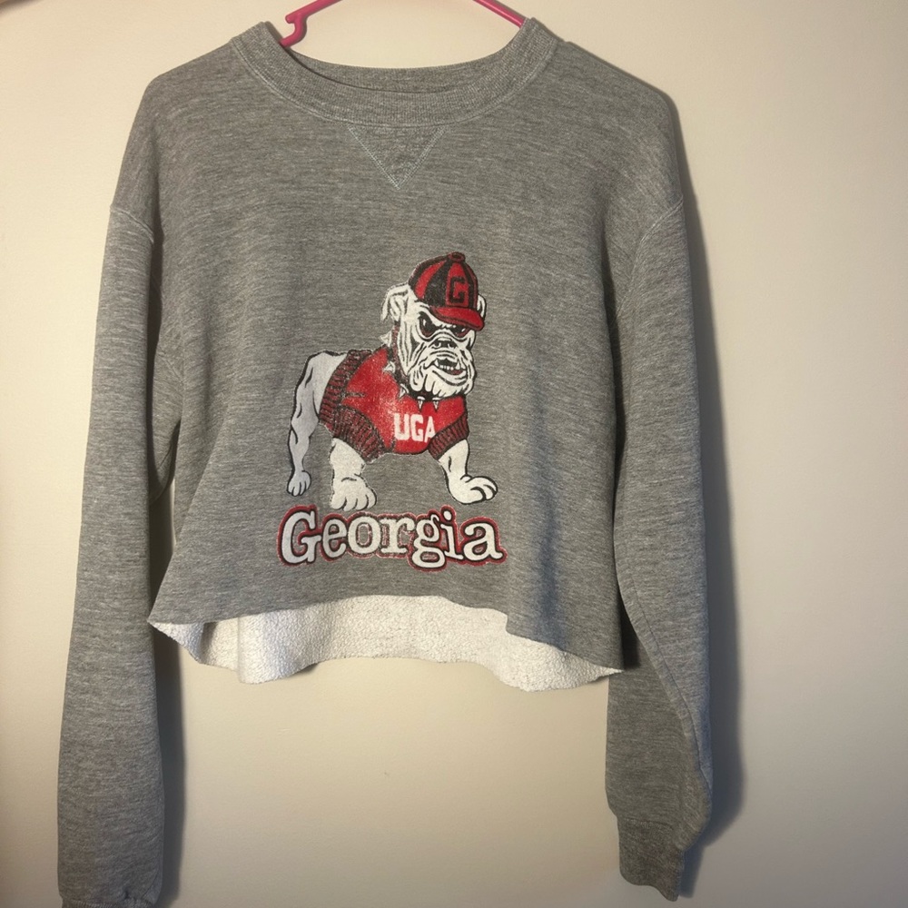 UGA Vintage crop sweatshirt